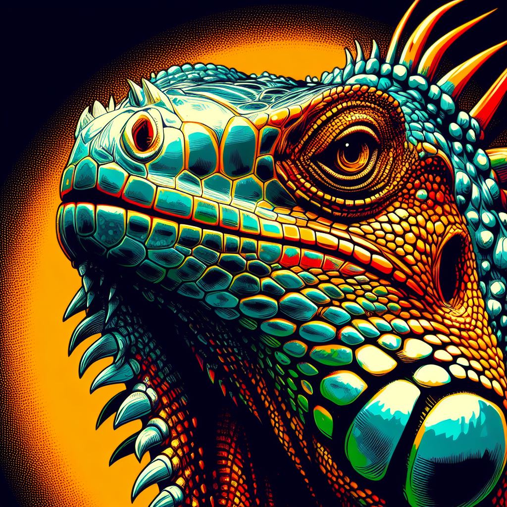 portrait of a iguana